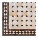 Motif "koura" Chocolat sur fond beige, table zellige rectangulaire 120/70, artisanat du Maroc