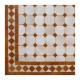 Table en zellige carrée 90/90 sur pied simple fer plein, mosaique de céramique beige gold