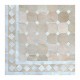 Motif "koura" Blanc sur fond beige 200/200