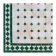 Table en zellige carrée 70/70 sur pied fer forgé, beige vert, mosaique de céramique marocaine
