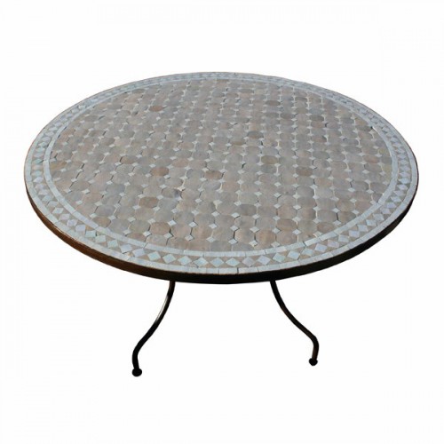 Table en zellige ronde d.: 120