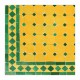 Motif "koura" Vert sur fond jaune