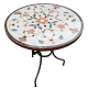 Table marbre ronde d.:150 Fleur 7