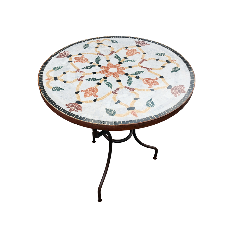 Table marbre ronde d.:110 Fleur 7