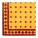 Motif "koura" Bordeaux sur fond jaune