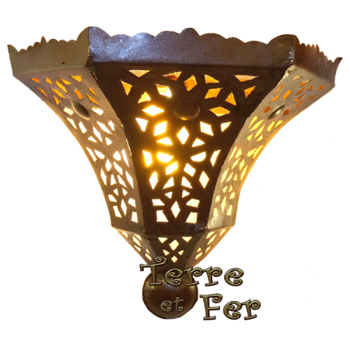 Applique marocaine tôle "Rif", fer forgé