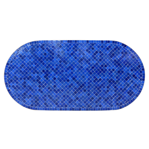Table en zellige ovale 180/90 bleu bleu