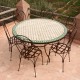 Table en zellige ronde 130 + 6 Chaises Italiennes