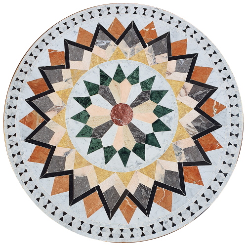 Table mosaique marbre ronde d.:110 Florentine 9