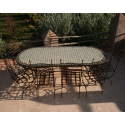 Table zellige Ovale 220-100 + 10 Chaises Marina