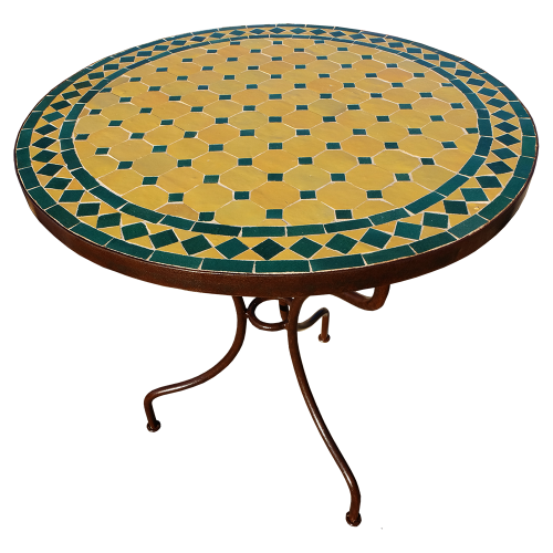 Table en mosaique zellige ronde d.: 70