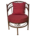 Fauteuil fer forgé "RIAD", avec coussins