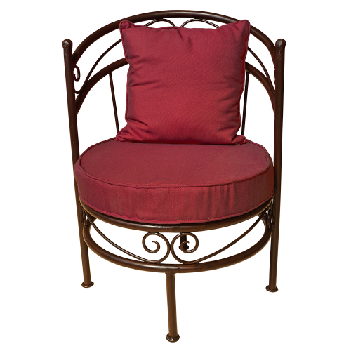 Fauteuil fer forgé RIAD, avec coussins