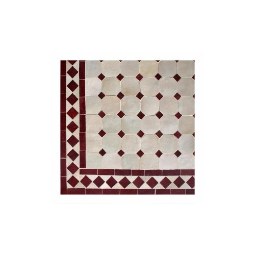 Plateau de zellige rect. 160/90 koura beige Bordeaux