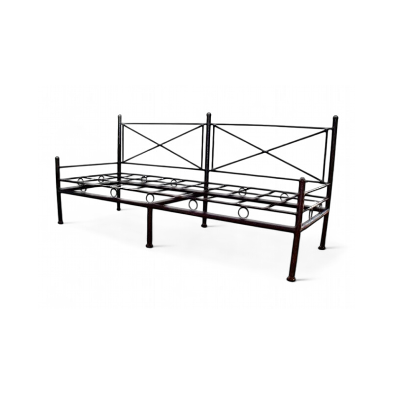 Banquette droite en fer forgé artisanale 190 cm