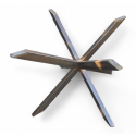 Pied de table croix en fer forgé brut – diamètre 110 cm