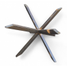 Pied de table croix en fer forgé brut – diamètre 110 cm