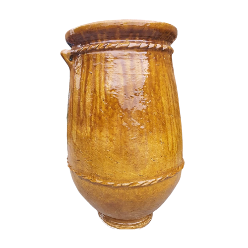 Grande jarre Zagora émaillée miel – hauteur 100 cm
