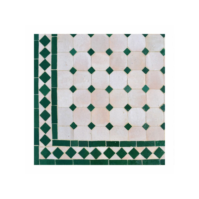 Plateau de zellige rectangulaire 100/60 koura beige vert