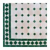 Plateau de zellige rectangulaire 100/60 koura beige cabochons VERT