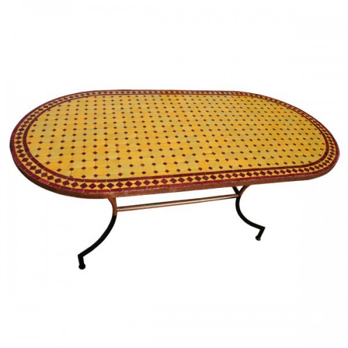 Table en zellige ovale 180/90 kjr