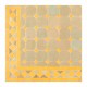 Motif "koura" Jaune sur fond beige