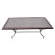 Table en zellige rectangulaire 100/60 sur pied simple fer plein