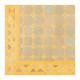 Motif "koura" Jaune sur fond beige