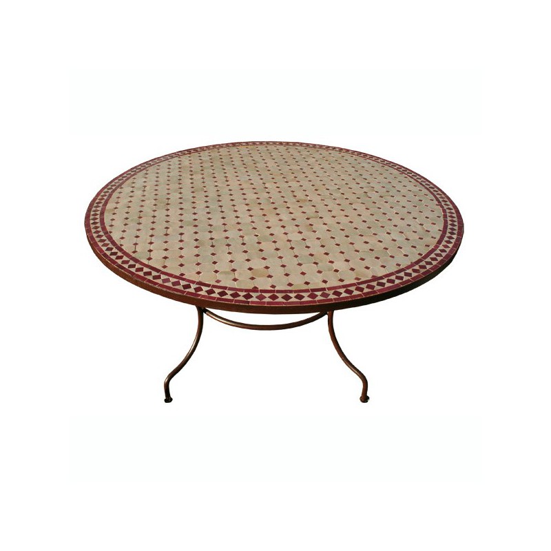 Table en zellige ronde d.: 150