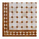 Motif "koura" gold sur fond beige, table panoramique en zellige