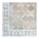 Motif "koura" Blanc sur fond beige, mange debout zellige fer forgé