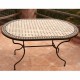 Table en zellige ovale 140/90 beige chocolat