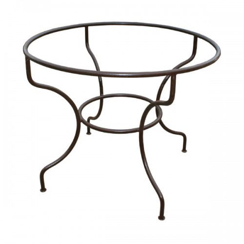 Pied table fer forgé rond simple fer plein