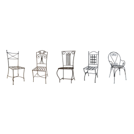 Chaise fer forgé artisanale